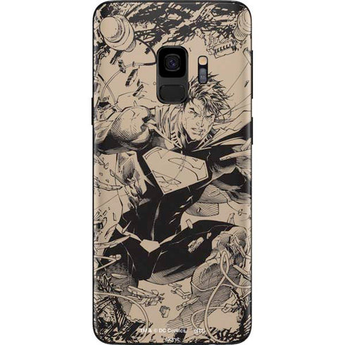 DC Comics Superman Unchained #1 Original Cover Pencils Galaxy S9 Skin